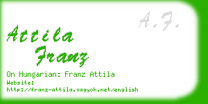 attila franz business card